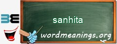 WordMeaning blackboard for sanhita